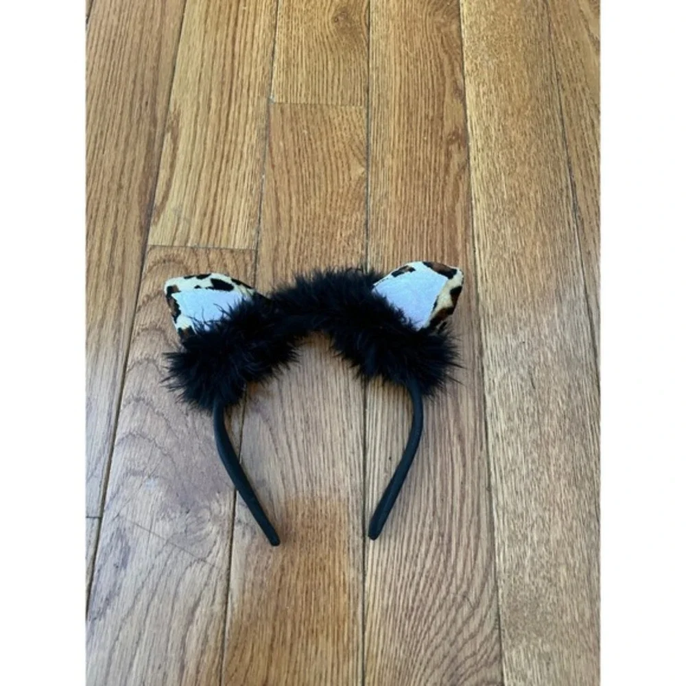 Bundle 2 girls Halloween head bands Minnie Mouse Disney leopard dress up play‎